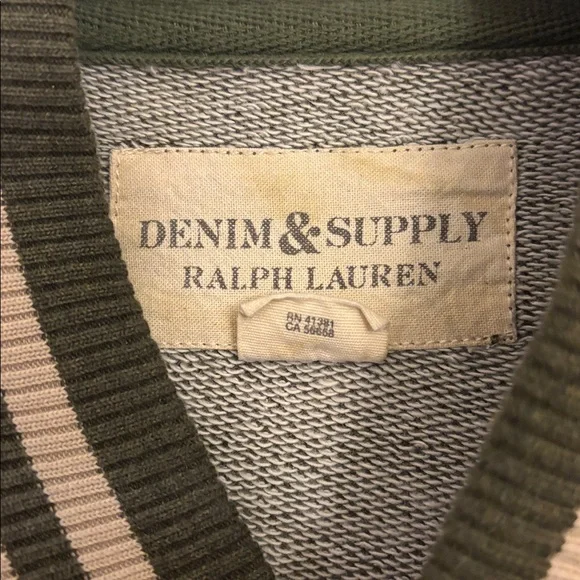 Denim & Supply Ralph Lauren Aztec Fleece Bomber Jacket Mens XL, Green-Red-Blue - Picture 2 of 5